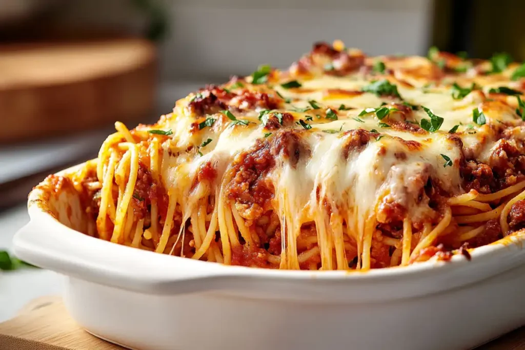 What Is Baked Spaghetti Made Of